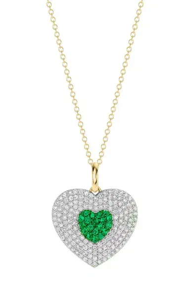 PHILLIPS HOUSE Diamond Emerald Infinity Heartbeat Necklace | Thumbnail 1 PHILLIPS HOUSE Diamond Emerald Infinity Heartbeat Necklace | Thumbnail 1