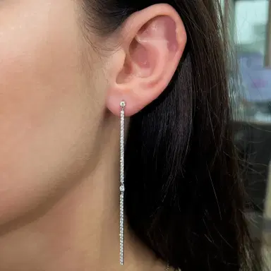 Messika Messika 2 Barrettes Gatsby 18K White Gold Diamond Drop Earrings by The Solist | Thumbnail 2 Messika Messika 2 Barrettes Gatsby 18K White Gold Diamond Drop Earrings by The Solist | Thumbnail 2