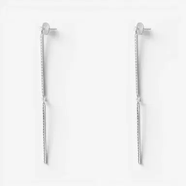 Messika Messika 2 Barrettes Gatsby 18K White Gold Diamond Drop Earrings by The Solist | Thumbnail 3 Messika Messika 2 Barrettes Gatsby 18K White Gold Diamond Drop Earrings by The Solist | Thumbnail 3