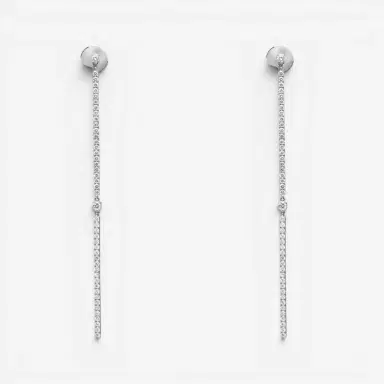 Messika Messika 2 Barrettes Gatsby 18K White Gold Diamond Drop Earrings by The Solist | Thumbnail 4 Messika Messika 2 Barrettes Gatsby 18K White Gold Diamond Drop Earrings by The Solist | Thumbnail 4