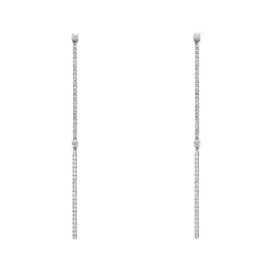 Messika Messika 2 Barrettes Gatsby 18K White Gold Diamond Drop Earrings by The Solist | Thumbnail 1 Messika Messika 2 Barrettes Gatsby 18K White Gold Diamond Drop Earrings by The Solist | Thumbnail 1