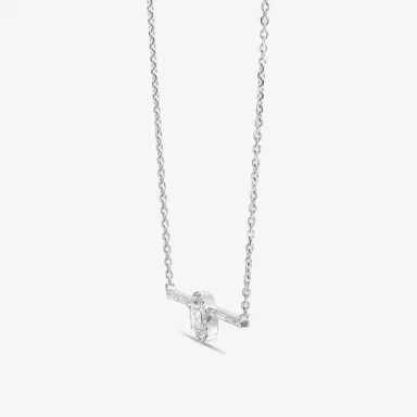 Messika Messika Glam'Azone 18K White Gold Diamond Chain Bar Necklace by The Solist | Thumbnail 4 Messika Messika Glam'Azone 18K White Gold Diamond Chain Bar Necklace by The Solist | Thumbnail 4