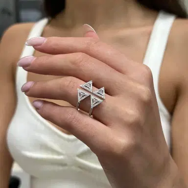 Messika Messika Thea Toi & Moi 18K White Gold Diamond Double Ring Sz. 6 by The Solist | Thumbnail 2 Messika Messika Thea Toi & Moi 18K White Gold Diamond Double Ring Sz. 6 by The Solist | Thumbnail 2