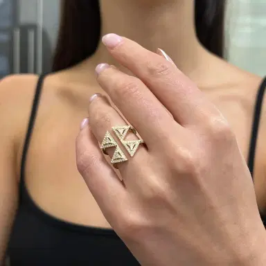 Messika Messika Thea Toi & Moi 18K Yellow Gold Diamond Double Ring Sz. 7 by The Solist | Thumbnail 2 Messika Messika Thea Toi & Moi 18K Yellow Gold Diamond Double Ring Sz. 7 by The Solist | Thumbnail 2