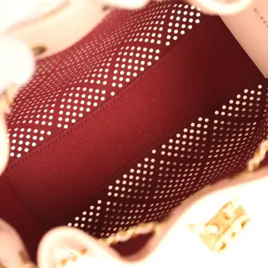 Chanel Chanel Mini 25 Hobo Bag Light Pink Perforated Calfskin Antique Gold Hardware | Thumbnail 8 Chanel Chanel Mini 25 Hobo Bag Light Pink Perforated Calfskin Antique Gold Hardware | Thumbnail 8