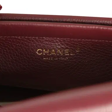 Chanel Chanel Small "Urban Essential" East West Shopping Tote Dark Burgundy Caviar Gold Hardware | Thumbnail 9 Chanel Chanel Small "Urban Essential" East West Shopping Tote Dark Burgundy Caviar Gold Hardware | Thumbnail 9