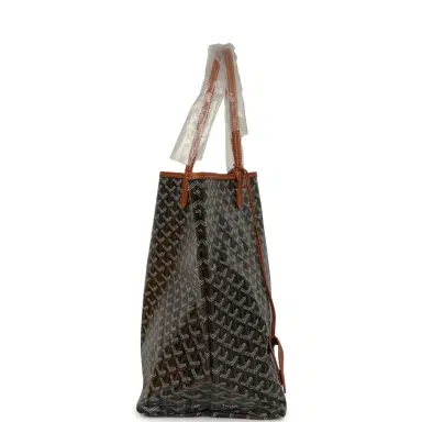 goyard Goyard Goyardine Black and Brown St. Louis GM Tote Bag Palladium Hardware | Thumbnail 3 goyard Goyard Goyardine Black and Brown St. Louis GM Tote Bag Palladium Hardware | Thumbnail 3