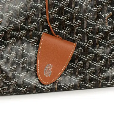 goyard Goyard Goyardine Black and Brown St. Louis GM Tote Bag Palladium Hardware | Thumbnail 7 goyard Goyard Goyardine Black and Brown St. Louis GM Tote Bag Palladium Hardware | Thumbnail 7
