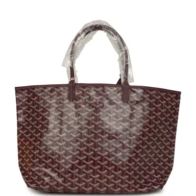 goyard Goyard Goyardine Canvas Burgundy Saint Louis PM Tote Palladium Hardware | Thumbnail 4 goyard Goyard Goyardine Canvas Burgundy Saint Louis PM Tote Palladium Hardware | Thumbnail 4