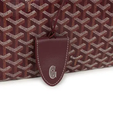 goyard Goyard Goyardine Canvas Burgundy Saint Louis PM Tote Palladium Hardware | Thumbnail 7 goyard Goyard Goyardine Canvas Burgundy Saint Louis PM Tote Palladium Hardware | Thumbnail 7