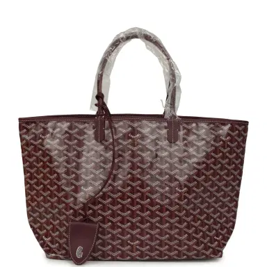 goyard Goyard Goyardine Canvas Burgundy Saint Louis PM Tote Palladium Hardware | Thumbnail 1 goyard Goyard Goyardine Canvas Burgundy Saint Louis PM Tote Palladium Hardware | Thumbnail 1