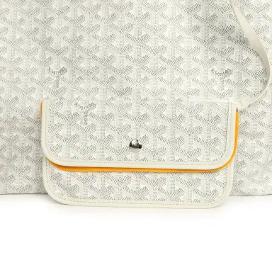 goyard Goyard Goyardine White Saint Louis PM Tote Bag Palladium Hardware | Thumbnail 8 goyard Goyard Goyardine White Saint Louis PM Tote Bag Palladium Hardware | Thumbnail 8