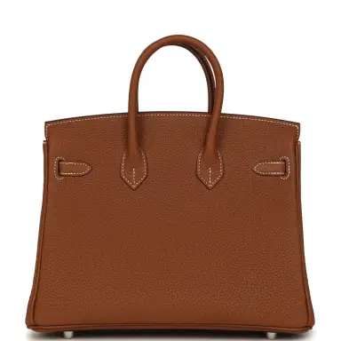 HERMÈS Hermes Birkin 25 Gold Togo Palladium Hardware | Thumbnail 4 HERMÈS Hermes Birkin 25 Gold Togo Palladium Hardware | Thumbnail 4