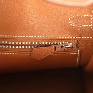 HERMÈS Hermes Birkin 25 Gold Togo Palladium Hardware | Thumbnail 9 HERMÈS Hermes Birkin 25 Gold Togo Palladium Hardware | Thumbnail 9