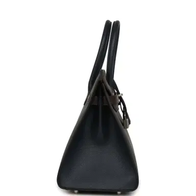 HERMÈS Hermes Casaque Birkin Sellier 30 Rouge Sellier and Bleu Indigo Epsom Palladium Hardware | Thumbnail 3 HERMÈS Hermes Casaque Birkin Sellier 30 Rouge Sellier and Bleu Indigo Epsom Palladium Hardware | Thumbnail 3