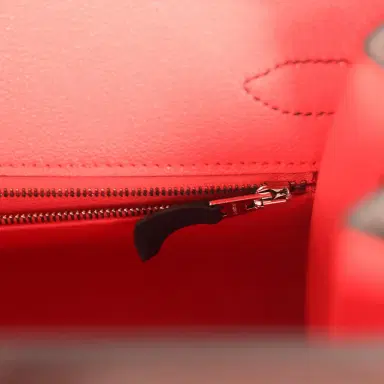 HERMÈS Hermes Casaque Birkin Sellier 30 Rouge Sellier and Bleu Indigo Epsom Palladium Hardware | Thumbnail 9 HERMÈS Hermes Casaque Birkin Sellier 30 Rouge Sellier and Bleu Indigo Epsom Palladium Hardware | Thumbnail 9
