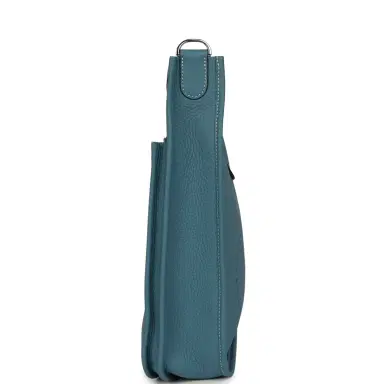 HERMÈS Hermes Evelyne III PM Blue Jean Clemence Palladium Hardware | Thumbnail 3 HERMÈS Hermes Evelyne III PM Blue Jean Clemence Palladium Hardware | Thumbnail 3