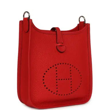 HERMÈS Hermes Evelyne TPM Rouge De Coeur Clemence Palladium Hardware | Thumbnail 2 HERMÈS Hermes Evelyne TPM Rouge De Coeur Clemence Palladium Hardware | Thumbnail 2