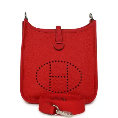 HERMÈS Hermes Evelyne TPM Rouge De Coeur Clemence Palladium Hardware | Thumbnail 1 HERMÈS Hermes Evelyne TPM Rouge De Coeur Clemence Palladium Hardware | Thumbnail 1