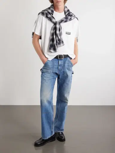 Cherry Los Angeles Logo-Print Paint-Splattered Cotton-Jersey T-Shirt - Men | Thumbnail 2 Cherry Los Angeles Logo-Print Paint-Splattered Cotton-Jersey T-Shirt - Men | Thumbnail 2