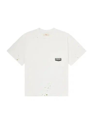 Cherry Los Angeles Logo-Print Paint-Splattered Cotton-Jersey T-Shirt - Men | Thumbnail 1 Cherry Los Angeles Logo-Print Paint-Splattered Cotton-Jersey T-Shirt - Men | Thumbnail 1