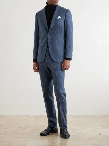 Caruso Norma Pinstripe Wool and Cashmere-Blend Suit Jacket - Men | Thumbnail 2 Caruso Norma Pinstripe Wool and Cashmere-Blend Suit Jacket - Men | Thumbnail 2