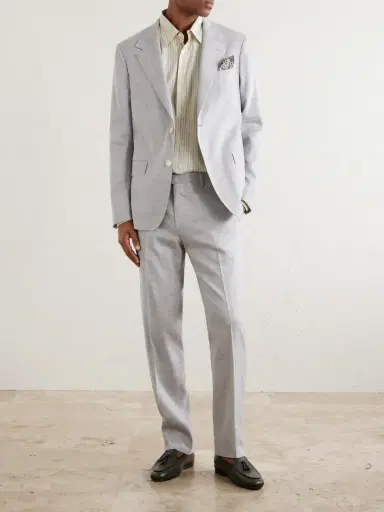 MR P. Straight-Leg Linen and Wool-Blend Suit Trousers - Men | Thumbnail 2 MR P. Straight-Leg Linen and Wool-Blend Suit Trousers - Men | Thumbnail 2