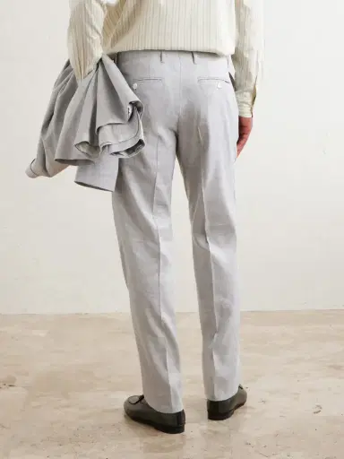 MR P. Straight-Leg Linen and Wool-Blend Suit Trousers - Men | Thumbnail 4 MR P. Straight-Leg Linen and Wool-Blend Suit Trousers - Men | Thumbnail 4
