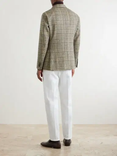 Caruso Butterfly Checked Wool Blazer - Men | Thumbnail 4 Caruso Butterfly Checked Wool Blazer - Men | Thumbnail 4