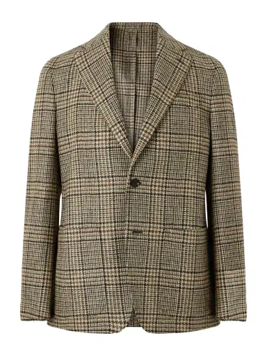 Caruso Butterfly Checked Wool Blazer - Men | Thumbnail 1 Caruso Butterfly Checked Wool Blazer - Men | Thumbnail 1