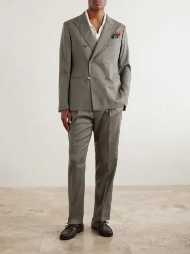 MR P. Straight-Leg Pleated Linen and Wool-Blend Suit Trousers - Men | Thumbnail 2 MR P. Straight-Leg Pleated Linen and Wool-Blend Suit Trousers - Men | Thumbnail 2