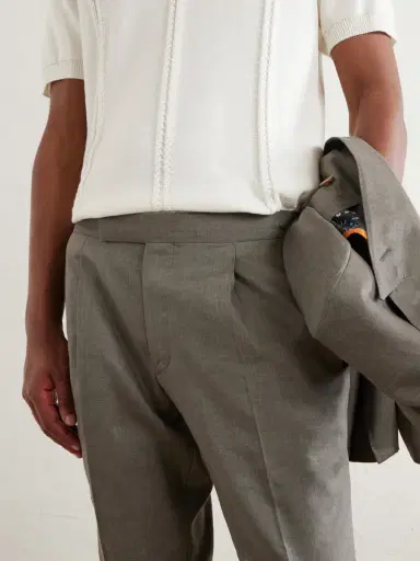MR P. Straight-Leg Pleated Linen and Wool-Blend Suit Trousers - Men | Thumbnail 5 MR P. Straight-Leg Pleated Linen and Wool-Blend Suit Trousers - Men | Thumbnail 5