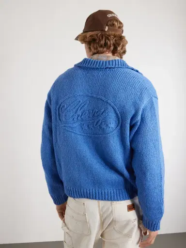 Cherry Los Angeles Logo-Embroidered Cotton Zip-Up Cardigan - Men | Thumbnail 4 Cherry Los Angeles Logo-Embroidered Cotton Zip-Up Cardigan - Men | Thumbnail 4