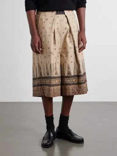KAPITAL Wide-Leg Printed Cotton Shorts - Men | Thumbnail 3 KAPITAL Wide-Leg Printed Cotton Shorts - Men | Thumbnail 3