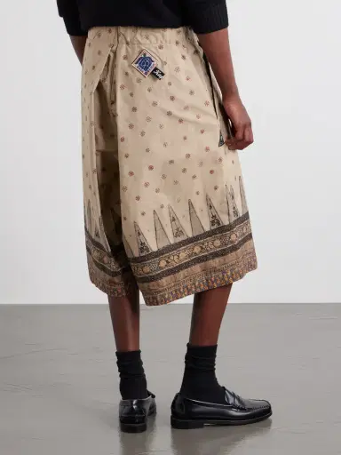KAPITAL Wide-Leg Printed Cotton Shorts - Men | Thumbnail 4 KAPITAL Wide-Leg Printed Cotton Shorts - Men | Thumbnail 4