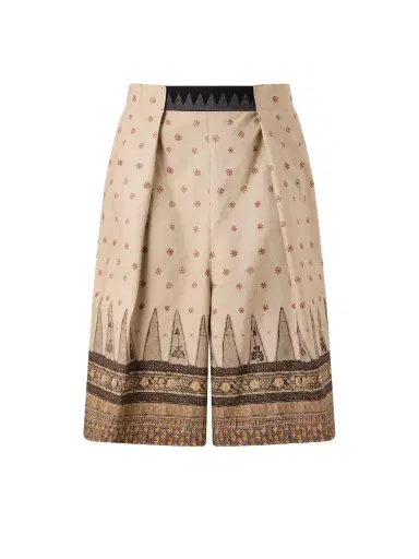 KAPITAL Wide-Leg Printed Cotton Shorts - Men | Thumbnail 1 KAPITAL Wide-Leg Printed Cotton Shorts - Men | Thumbnail 1