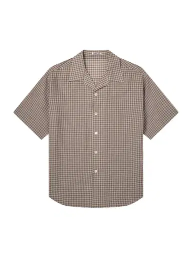 Auralee Camp-Collar Checked Cotton Shirt - Men | Thumbnail 1 Auralee Camp-Collar Checked Cotton Shirt - Men | Thumbnail 1