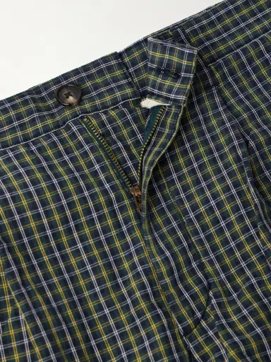 Noah Straight-Leg Pleated Checked Cotton and Linen-Blend Seersucker Shorts - Men | Thumbnail 5 Noah Straight-Leg Pleated Checked Cotton and Linen-Blend Seersucker Shorts - Men | Thumbnail 5