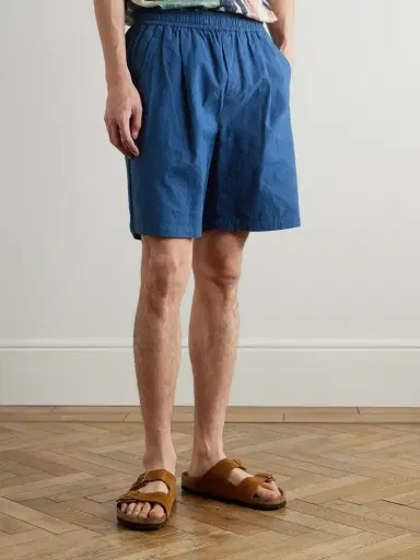 Folk Assembly Wide-Leg Cotton-Blend Shorts - Men | Thumbnail 3 Folk Assembly Wide-Leg Cotton-Blend Shorts - Men | Thumbnail 3