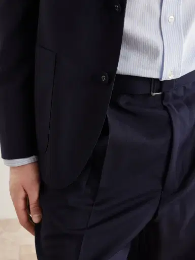 OFFICINE GÉNÉRALE Hugo Straight-Leg Pleated Virgin Wool Trousers - Men | Thumbnail 5 OFFICINE GÉNÉRALE Hugo Straight-Leg Pleated Virgin Wool Trousers - Men | Thumbnail 5