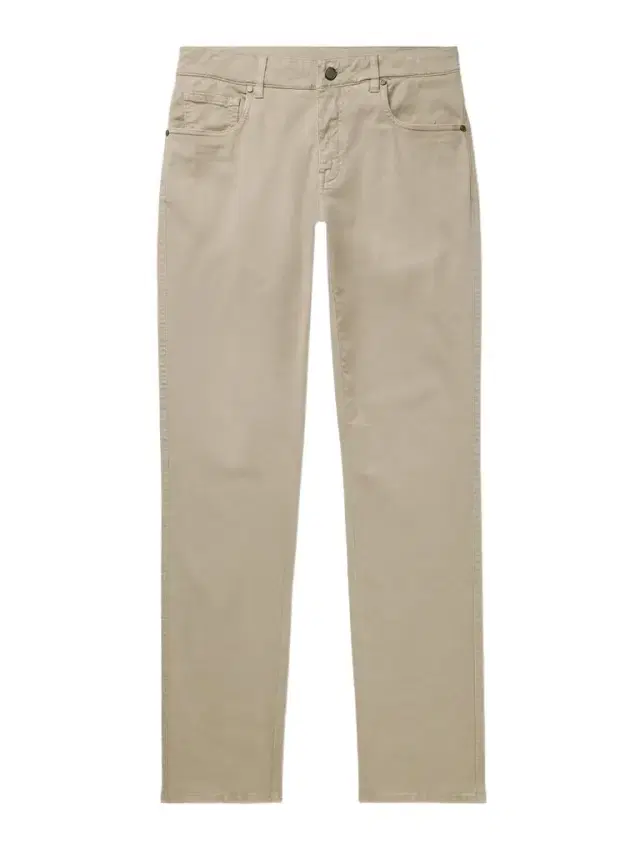 Slim-Fit Straight-Leg Cotton-Blend Twill Trousers - Men Slim-Fit Straight-Leg Cotton-Blend Twill Trousers - Men