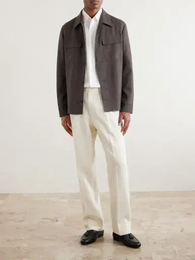 MR P. Wool, Silk and Linen-Blend Overshirt - Men | Thumbnail 2 MR P. Wool, Silk and Linen-Blend Overshirt - Men | Thumbnail 2