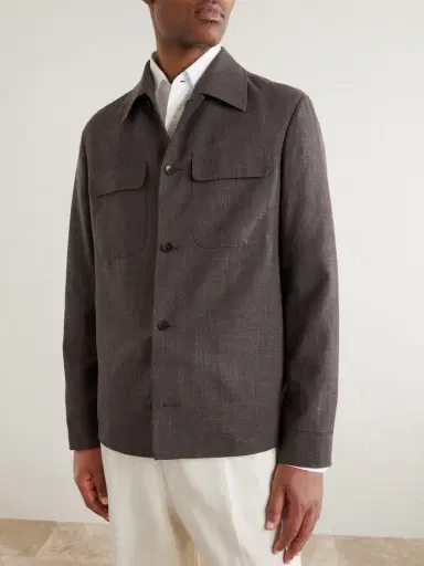 MR P. Wool, Silk and Linen-Blend Overshirt - Men | Thumbnail 3 MR P. Wool, Silk and Linen-Blend Overshirt - Men | Thumbnail 3