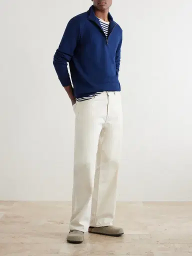 Derek Rose Quinn Cotton and Modal-Blend Jersey Half-Zip Sweatshirt - Men | Thumbnail 2 Derek Rose Quinn Cotton and Modal-Blend Jersey Half-Zip Sweatshirt - Men | Thumbnail 2