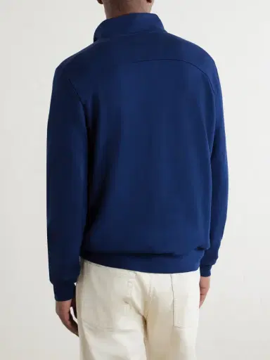 Derek Rose Quinn Cotton and Modal-Blend Jersey Half-Zip Sweatshirt - Men | Thumbnail 4 Derek Rose Quinn Cotton and Modal-Blend Jersey Half-Zip Sweatshirt - Men | Thumbnail 4