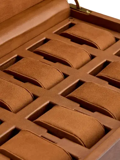 Wolf Designs Brogue 10-Piece Watch Box - Burnished Brown | Thumbnail 4 Wolf Designs Brogue 10-Piece Watch Box - Burnished Brown | Thumbnail 4