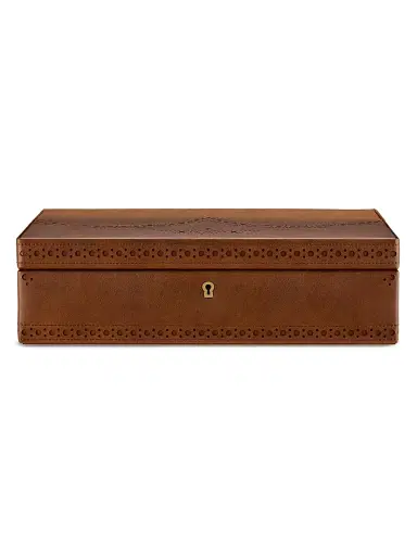 Wolf Designs Brogue 10-Piece Watch Box - Burnished Brown | Thumbnail 1 Wolf Designs Brogue 10-Piece Watch Box - Burnished Brown | Thumbnail 1