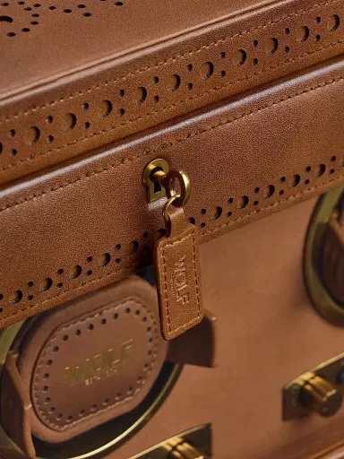 Wolf Designs Brogue Triple Watch Winder Storage Box - Burnished Brown | Thumbnail 6 Wolf Designs Brogue Triple Watch Winder Storage Box - Burnished Brown | Thumbnail 6