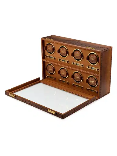 Wolf Designs Brogue 8-Piece Watch Winder - Burnished Brown | Thumbnail 2 Wolf Designs Brogue 8-Piece Watch Winder - Burnished Brown | Thumbnail 2