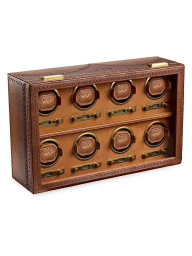 Wolf Designs Brogue 8-Piece Watch Winder - Burnished Brown | Thumbnail 3 Wolf Designs Brogue 8-Piece Watch Winder - Burnished Brown | Thumbnail 3